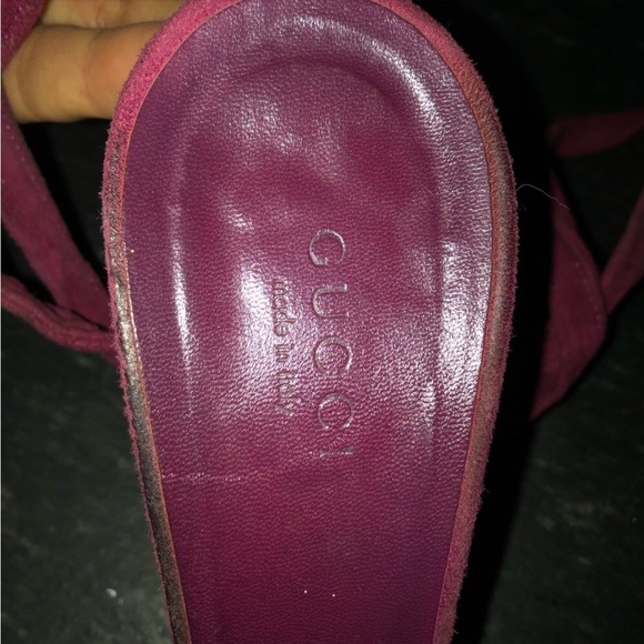 GUCCI] by Tom Ford Purple Suede Leather Stiletto heel Shoes - Picture 13 of 14